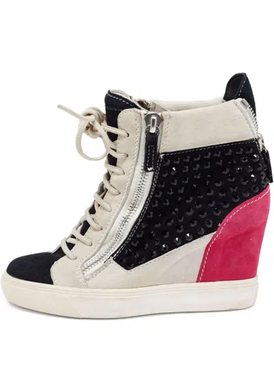 Pre-owned Giuseppe Zanotti Vintage 80mm Crystal-detailing Wedge Sneakers