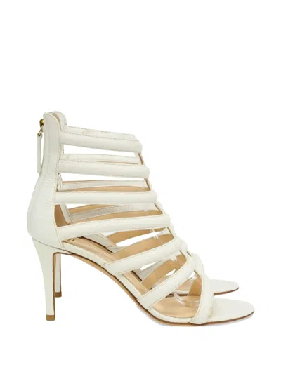 Pre-owned Giuseppe Zanotti Vintage Caged Stiletto Sandals In White