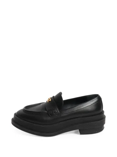 Pre-owned Giuseppe Zanotti Vintage Chunky Leather Loafers In Black