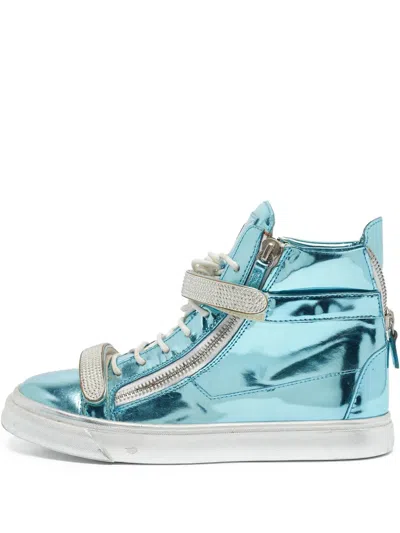 Pre-owned Giuseppe Zanotti Vintage Coby High-top Sneakers In Blue