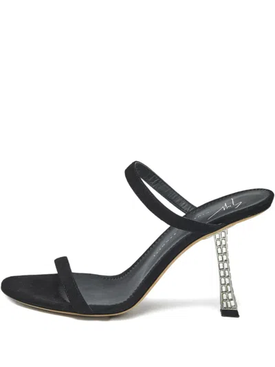 Pre-owned Giuseppe Zanotti Vintage Farrah Embellished-heel Sandals In Black