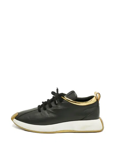 Pre-owned Giuseppe Zanotti Vintage Ferox Leather Sneakers In Black