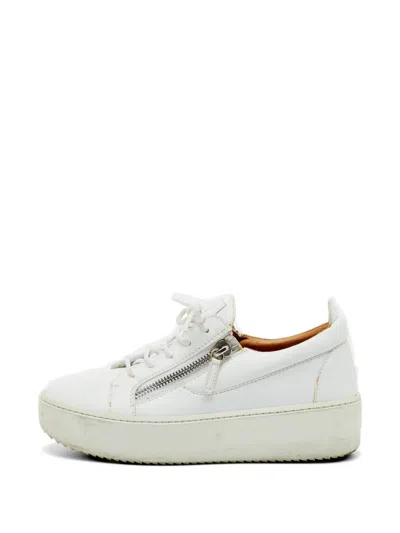 Pre-owned Giuseppe Zanotti Vintage Frankie Low-top Platform Sneakers In White