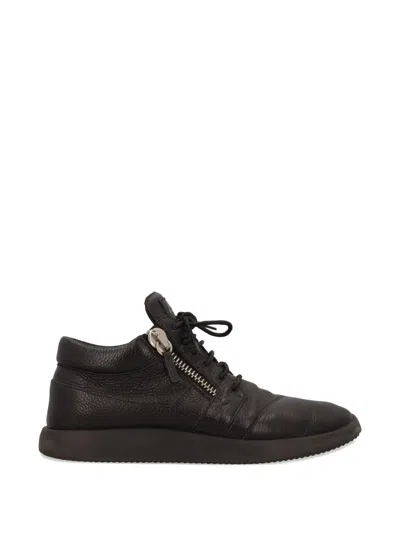 Pre-owned Giuseppe Zanotti Vintage Hayden Leather Sneakers In Black