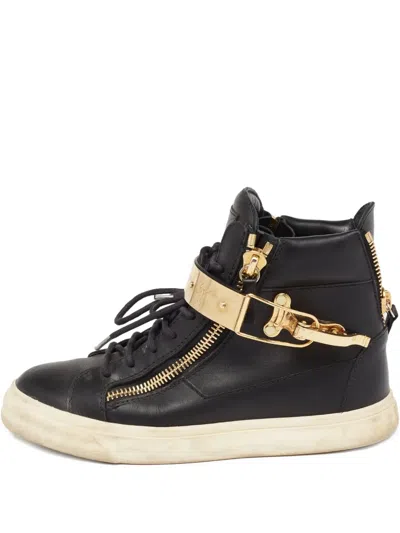 Pre-owned Giuseppe Zanotti Vintage Leather High-top Sneakers