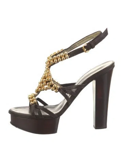 Pre-owned Giuseppe Zanotti Vintage Leather Sandals In Brown