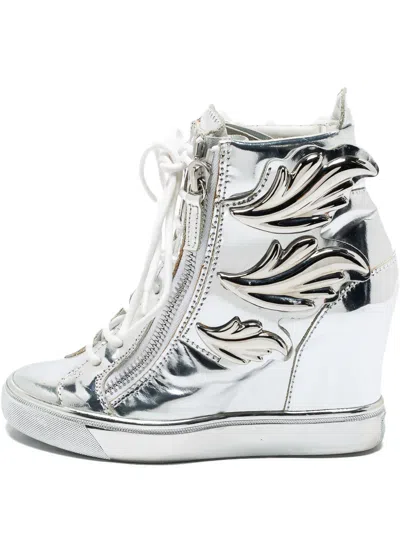 Pre-owned Giuseppe Zanotti Vintage Metallic Wedge Sneakers