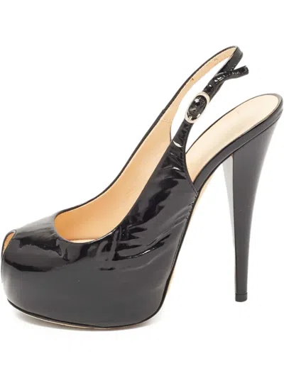 Pre-owned Giuseppe Zanotti Vintage Peep-toe Platform Slingback Sandals
