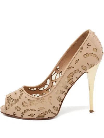 Pre-owned Giuseppe Zanotti Vintage  100mm Sharon Pumps In Neutral