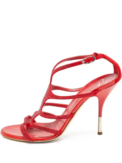 Pre-owned Giuseppe Zanotti Vintage  100mm Strappy Embellished Sandals