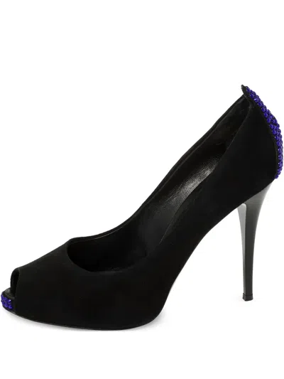 Pre-owned Giuseppe Zanotti Vintage  105mm Spike-stud Sandals In Black