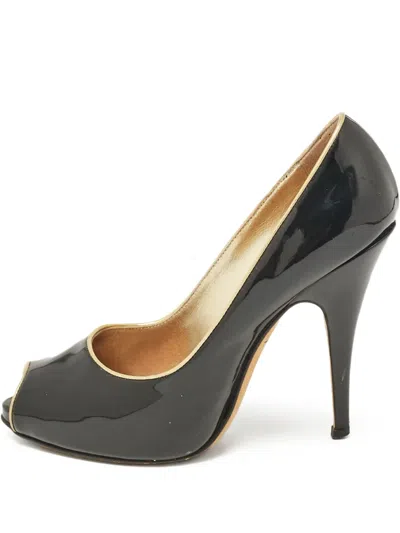 Pre-owned Giuseppe Zanotti Vintage  110mm Peep-toe Pumps In Black