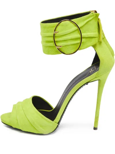 Pre-owned Giuseppe Zanotti Vintage  120mm Ankle-strap Sandals In Green