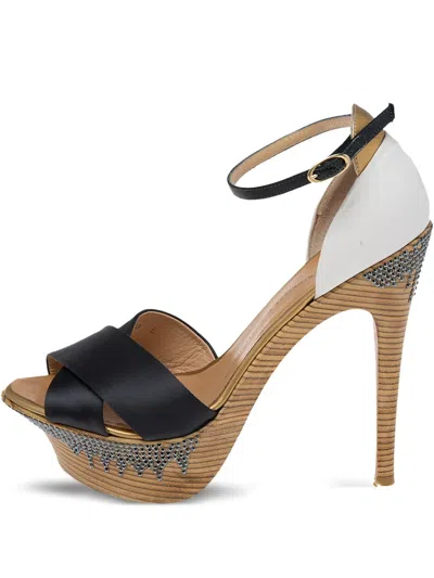 Pre-owned Giuseppe Zanotti Vintage  145mm Cross-strap Platform Sandals