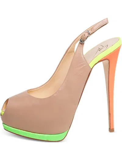 Pre-owned Giuseppe Zanotti Vintage  145mm Peep-toe Slingback Pumps