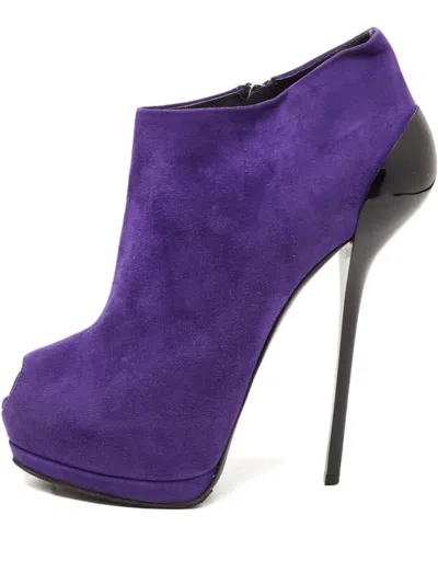 Pre-owned Giuseppe Zanotti Vintage  160mm Peep-toe Platform Booties