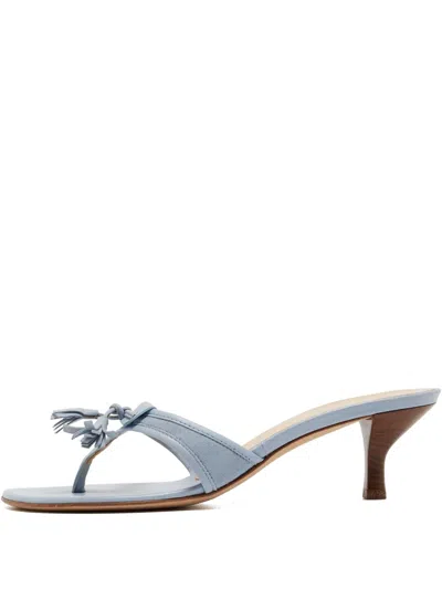 Pre-owned Giuseppe Zanotti Vintage  65mm Tassel-embellished Sandals In Blue