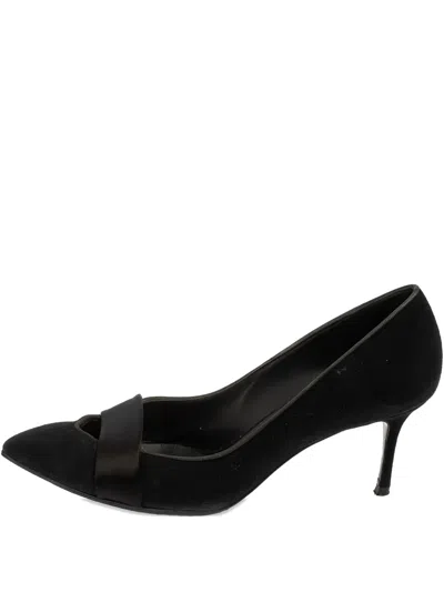 Pre-owned Giuseppe Zanotti Vintage Satin Pumps In Black
