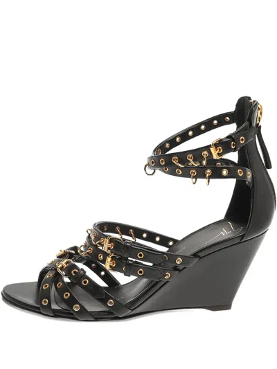 Pre-owned Giuseppe Zanotti Vintage  75mm Wedge Sandals