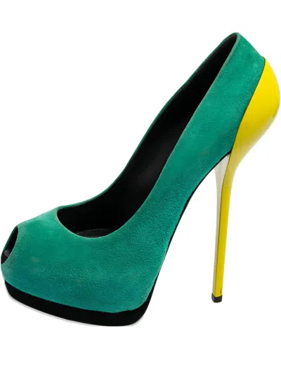 Pre-owned Giuseppe Zanotti Vintage  Colour-block Pumps In Green
