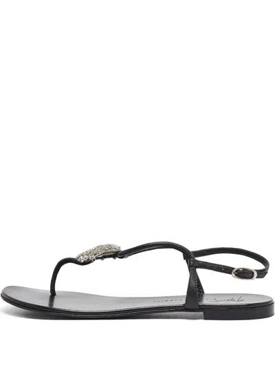 Pre-owned Giuseppe Zanotti Vintage  Crystal-embellished Flat Sandals