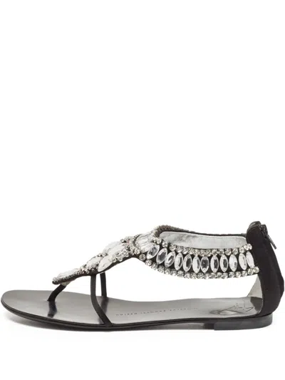 Pre-owned Giuseppe Zanotti Vintage  Embellished Thong Sandals
