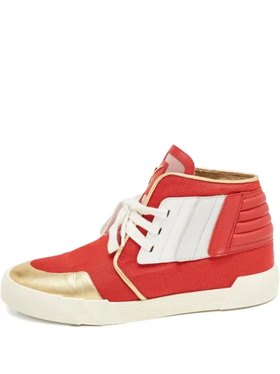 Pre-owned Giuseppe Zanotti Vintage  Logo-plaque Sneakers In Red