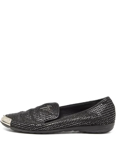 Pre-owned Giuseppe Zanotti Vintage  Metallic-detail Woven Loafers