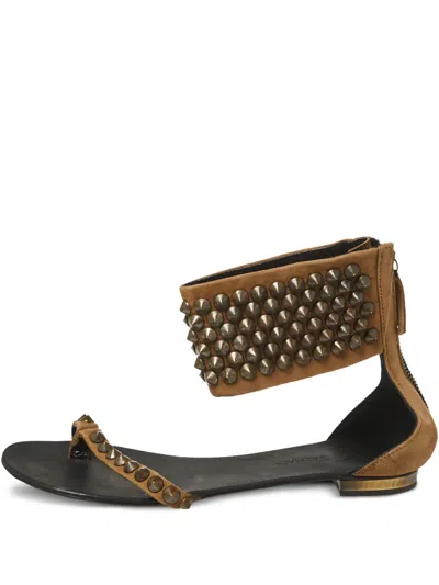 Pre-owned Giuseppe Zanotti Vintage  Suede Sandals In Brown
