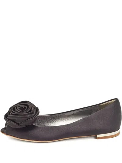 Pre-owned Giuseppe Zanotti Vintage Rose-appliqué Flat Pumps