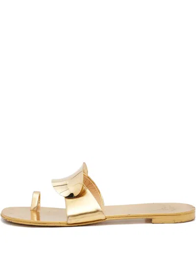 Pre-owned Giuseppe Zanotti Vintage Toe-strap Metallic Sandals