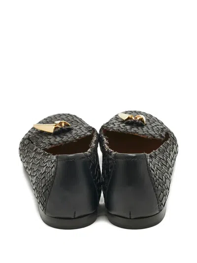 Pre-owned Giuseppe Zanotti Vintage Woven Loafers In Black