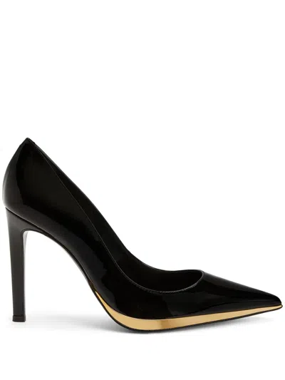 Giuseppe Zanotti Virgyn 105mm Patent-finish Leather Pumps In Black