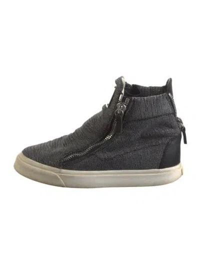 Pre-owned Giuseppe Zanotti Wedge Sneakers In Gray
