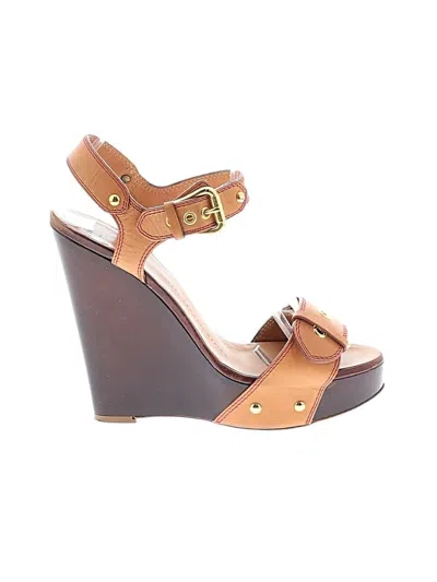 Pre-owned Giuseppe Zanotti Wedges In Brown