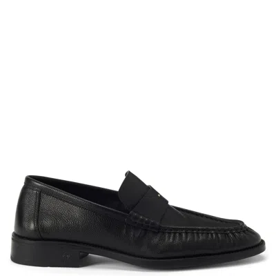 Giuseppe Zanotti Weeston Almond-toe Leather Loafers In Black
