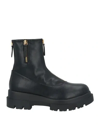 Giuseppe Zanotti Woman Ankle Boots Black Size 10 Textile Fibers
