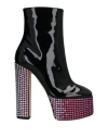 Giuseppe Zanotti Woman Ankle Boots Black Size 5 Textile Fibers In Black