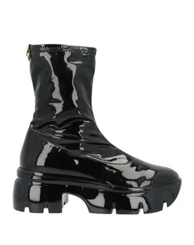 Giuseppe Zanotti Woman Ankle Boots Black Size 5 Textile Fibers