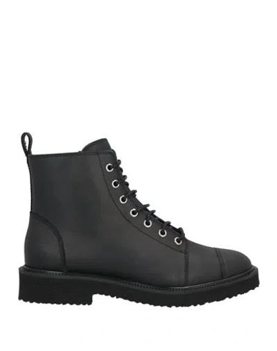 GIUSEPPE ZANOTTI GIUSEPPE ZANOTTI WOMAN ANKLE BOOTS BLACK SIZE 7 LEATHER