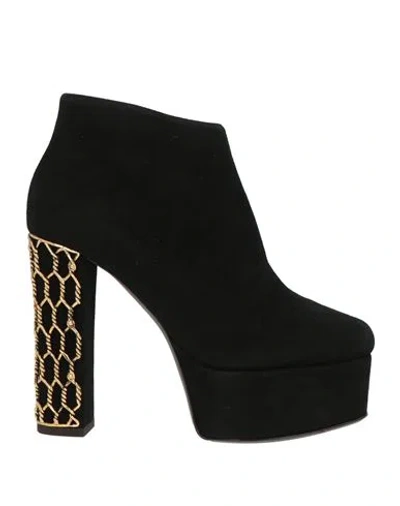 Giuseppe Zanotti Woman Ankle Boots Black Size 7 Leather