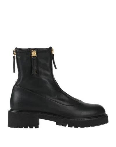 Giuseppe Zanotti Woman Ankle Boots Black Size 8 Soft Leather