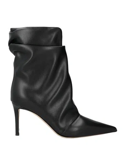 Giuseppe Zanotti Woman Ankle Boots Black Size 8 Textile Fibers