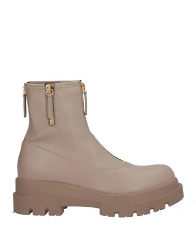 Giuseppe Zanotti Woman Ankle Boots Dove Grey Size 9 Textile Fibers