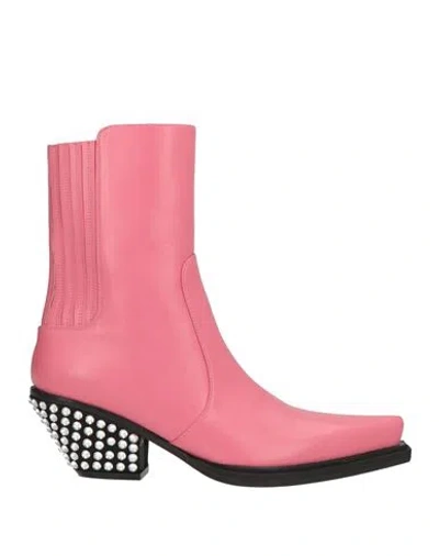 Giuseppe Zanotti Woman Ankle Boots Pink Size 7 Leather