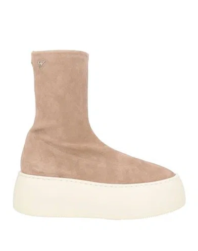 Giuseppe Zanotti Woman Ankle Boots Sand Size 9 Leather In Pink