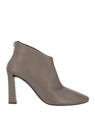 Giuseppe Zanotti Woman Ankle Boots Taupe Size 9 Leather In Brown
