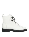 Giuseppe Zanotti Thora Lace-up Cargo Boots In White
