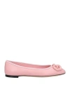 Giuseppe Zanotti Woman Ballet Flats Pink Size 7 Soft Leather, Textile Fibers In Pink