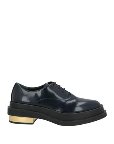 Giuseppe Zanotti Woman Lace-up Shoes Navy Size 6 Textile Fibers In Blue